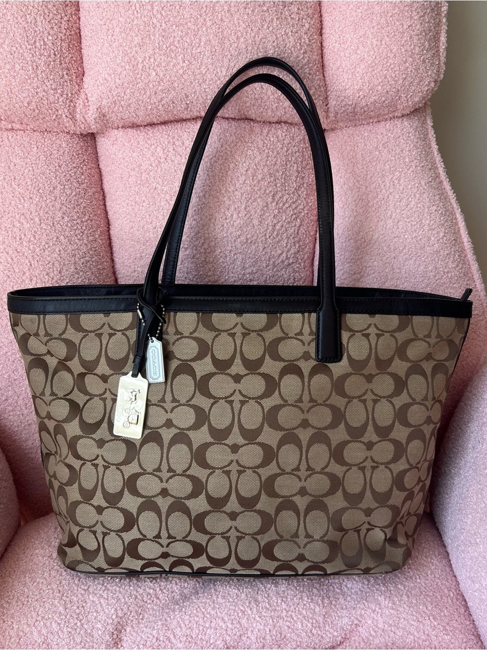 Coach Legacy Weekend Signature Jacquard Shopper Tote